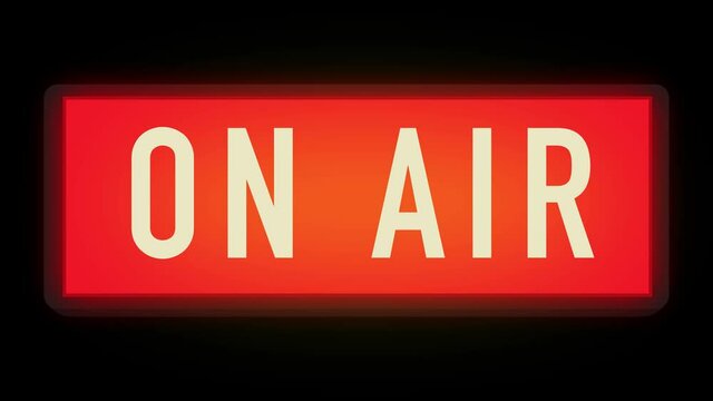 ONAIRサインランプ暗所　点灯・消灯　黒背景・グリーンバック　4K