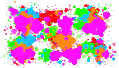 Colorful splatter art design