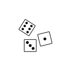 casino dice icon vector illustration
