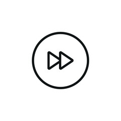 Forward Button Icon, Skip, Next, Music Sign is in Line Style