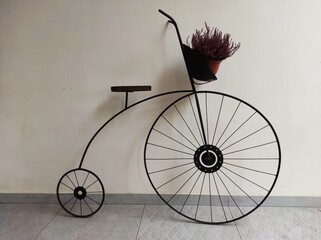 bicycle, bike, isolated, wheel, old, flowers, lavender 