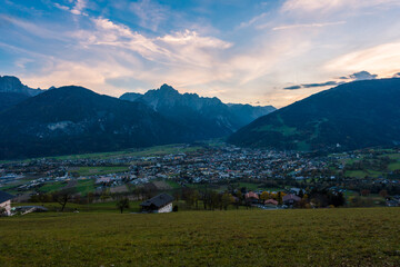 Fototapeta na wymiar View of lienz View of lienz east tyrol