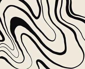 Obraz premium Black and white, grey abstract marble stone design, natural texture, waves. Luxury ink, liquid stains, abstract landscape. Patterns, covers, logo, branding template.