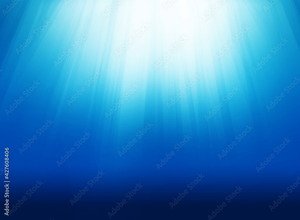 Aufkleber graphical 3d abstract background with blue light rays coming down from top