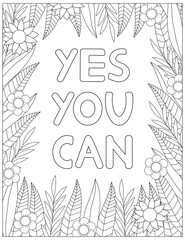 Yes you can. Quote coloring page. Affirmation coloring.