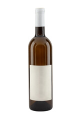 Wine bottle mockup isolated on white