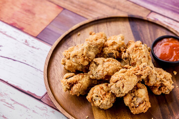 Fried chicken wings favorite food