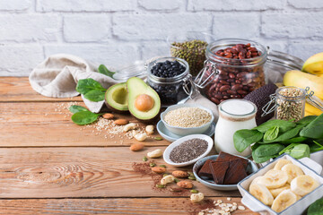 Food rich in magnesium, healthy eating and dieting