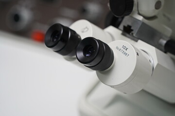 Almaty, Kazakhstan - 04.08.2021 : Equipment for the analysis of various types of viruses and bacteria.