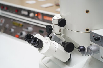 Almaty, Kazakhstan - 04.08.2021 : Equipment for the analysis of various types of viruses and bacteria.