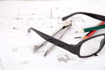 Interior layout construction drawing