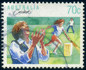 Cricket sport, cricket sportsmen, circa 1989