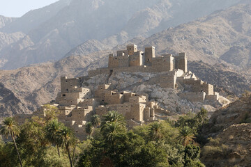 The village of Thee Ain in Al-Baha, Saudi Arabia is a unique heritage site that includes old archaeological buildings - 427613086