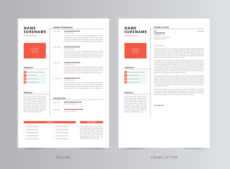 Clean and Creative Resume/CV Template Design