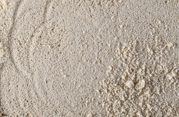 Sesame protein powder background and texture, organic supplement