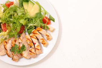 chicken and lettuce