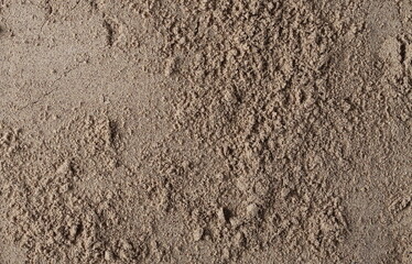 Organic linseed protein powder pile background and texture