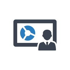 Pie chart presentation icon