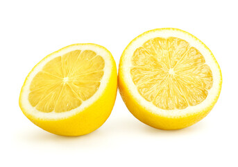 Lemon citrus fruit isolated on white