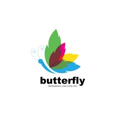 Beauty Butterfly Logo Template Vector icon design
