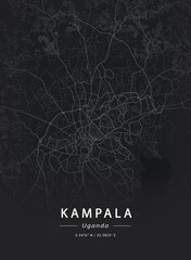 Map of Kampala, Uganda
