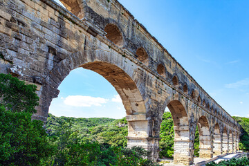 Fototapeta premium France. The aqueduct Pont du Gard