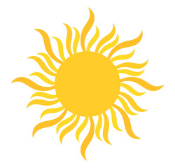Sun shining icon. Sun symbol.