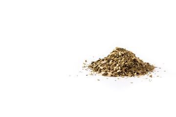 Yerba mate tea isolated on white background. Traditional Argentinian beverage