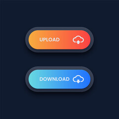Download and upload buttons