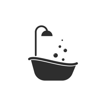 bath tub icon design template