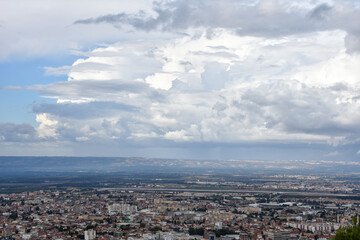Top view of Blida city from Chrea National Park 