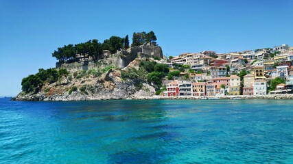 Fototapeta premium Parga Traditional Town. The Greek Caribean In Preveza, Greece, Epirus.