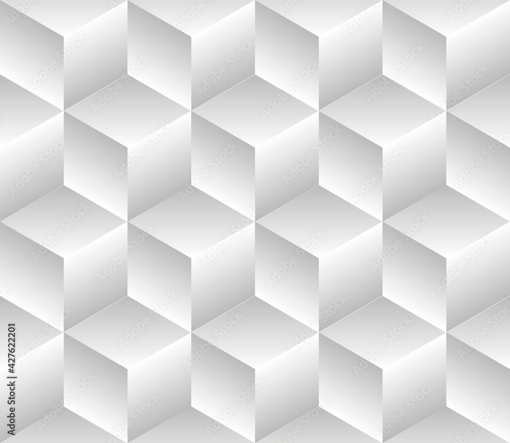 Aufkleber Seamless geometric pattern. geometry grid graphic deco hexagon pattern. Cubic hexagon texture. Rhombus mesh background.