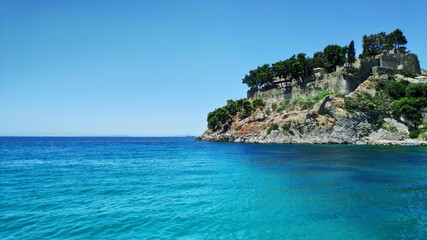Naklejka premium Parga Traditional Town. The Greek Caribean In Preveza, Greece, Epirus.