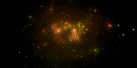 Banner Star field background . Starry outer space background texture . Colorful Starry Night Sky Outer Space background. 3D illustration