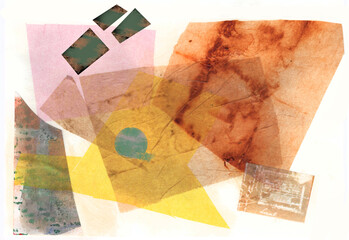 artistic background collage from different texture elements