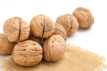 Walnut isolated on a white background.