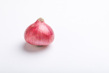 Fototapeta premium Red onion on white background.