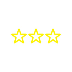 three stars sign icon vector