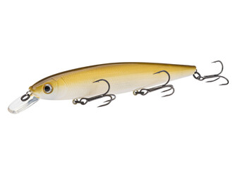 Wobbler with hooks for fishing as bait for fish, which is used for spinning. Fishing tackle for a...