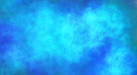Fototapeta na wymiar 青色、水色の水彩の筆の跡、背景素材、テクスチャ
