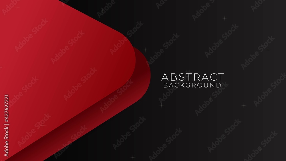 Poster modern abstract dark background overlapping with red triangles. modern landing page concept.