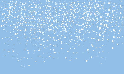falling snow on blue background. design template.