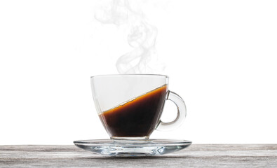 Cup of coffee illustrating weird liquid level an effect of the fundamental forces interaction