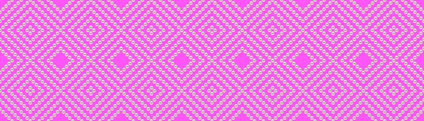 Pink luxury background with small pearls and rhombuses. Seamless vector illustration. 