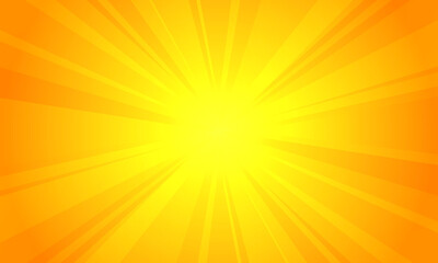 Fototapeta premium yellow sunburst background vector illustration.