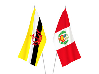 Peru and Brunei flags
