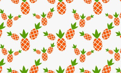 pineapple fress pattern vector background illustration.