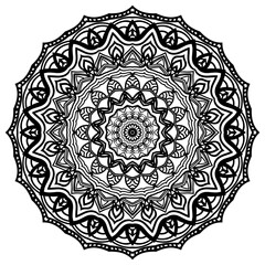 Hand drawn mandala. Vector illustration