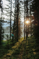 Obraz premium Sunrise at the lake